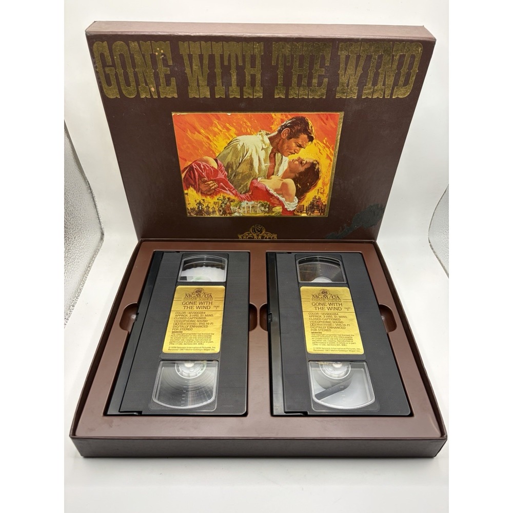 Gone With The Wind MGM Home Video 2 Tape VHS Deluxe Edition Box Set 1985 - Picture 3 of 5